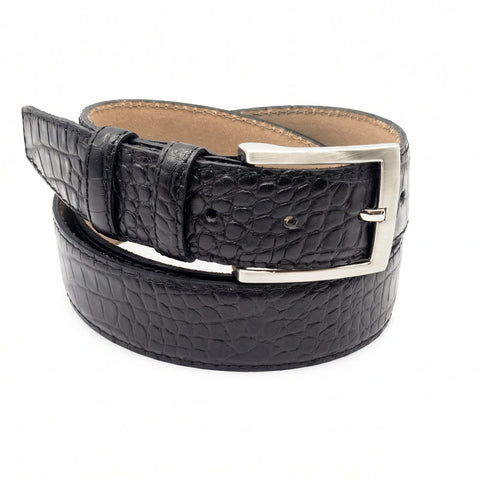 zwart kroko riem - 3,5cm | 0006-1