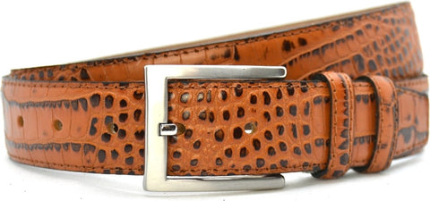 cognac kroko riem - 3,5cm | 0006-3