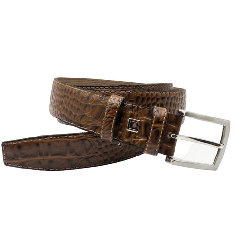 hazelnoot kroko riem - 3,5cm | 0006-4