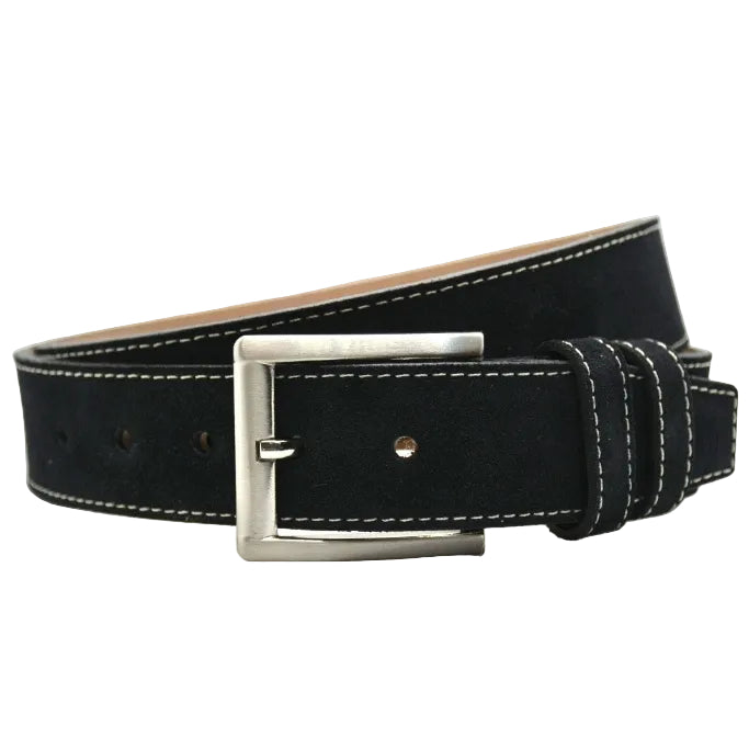 zwart suède riem - 4cm | 0007-1