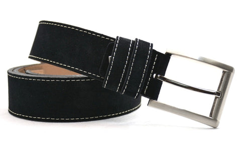 zwart suède riem - 4cm | 0007-1