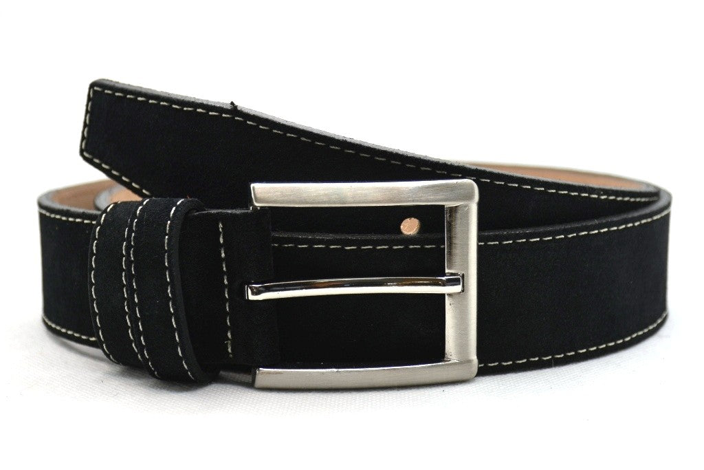 zwart suède riem - 4cm | 0007-1