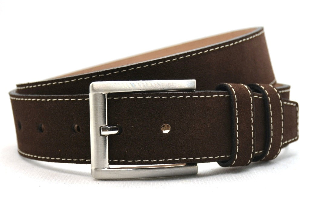 bruin suède riem - 4cm | 0007-2