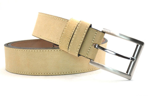 beige suède riem - 4cm | 0007-4