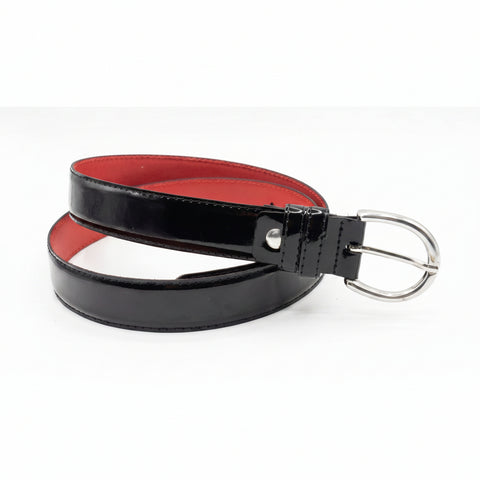 zwart lak dames riem - 3cm | 0030-1