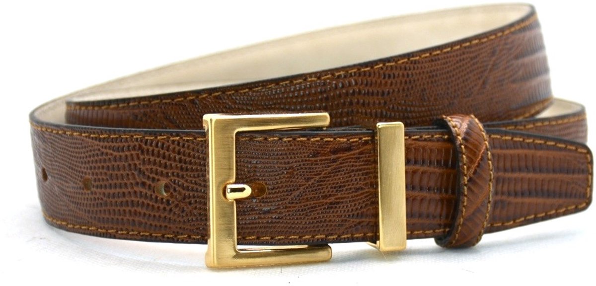 hazelnoot slangenprint riem - 3cm | 0033-4