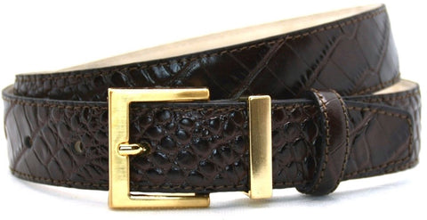 bruin croco riem - 3cm | 0032-2