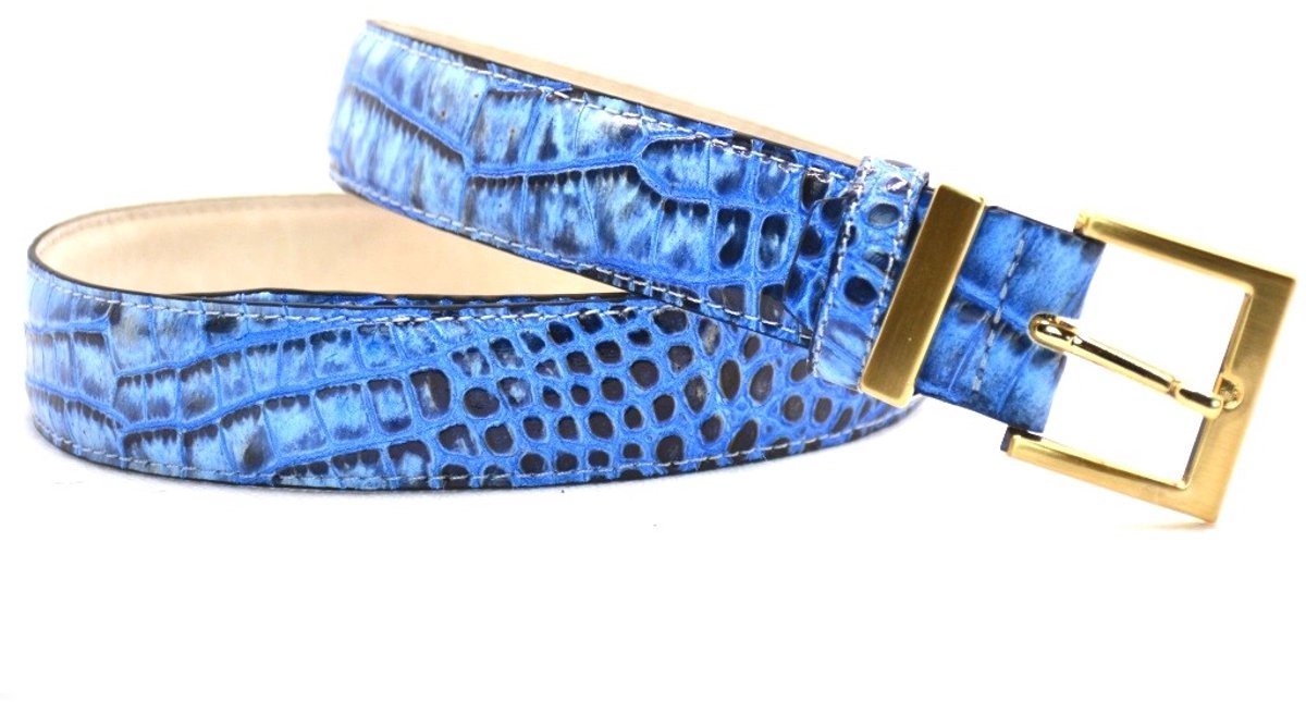 kobalt croco riem - 3cm | 0032-10