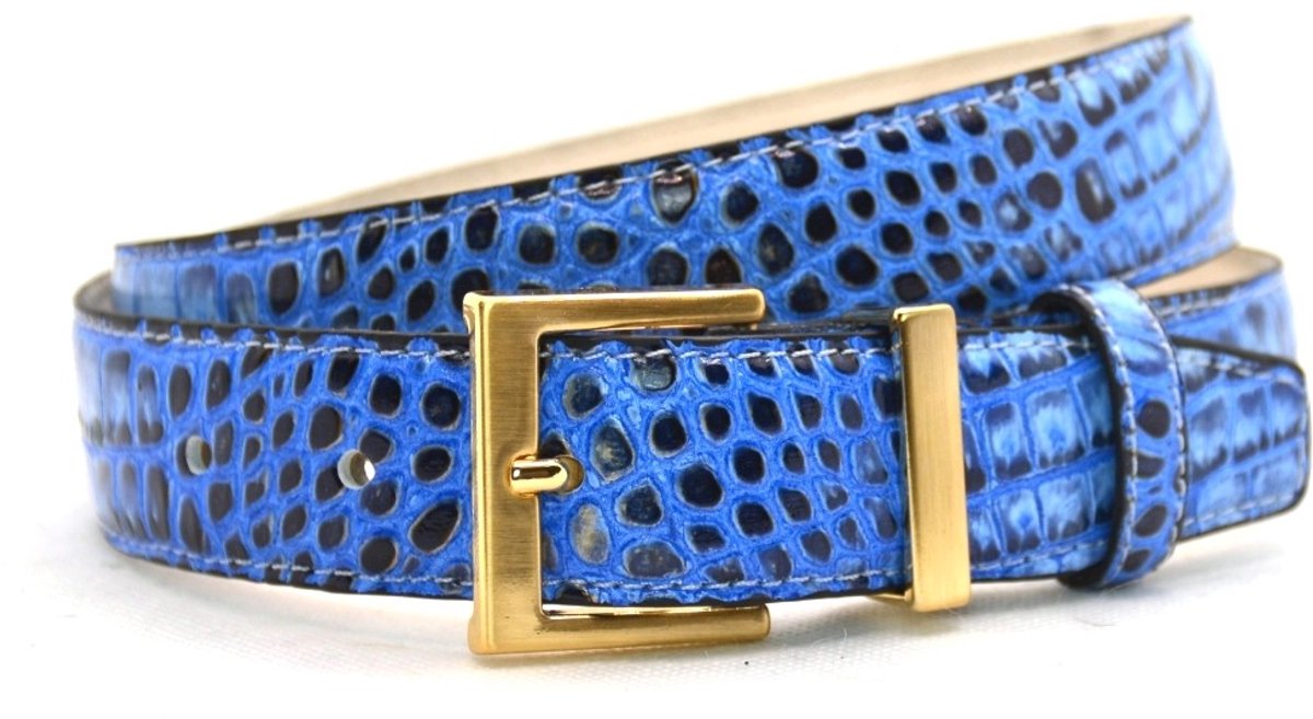 kobalt croco riem - 3cm | 0032-10