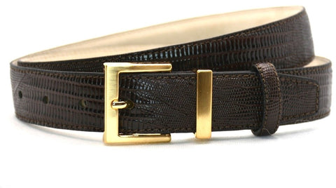 bruin slangenprint riem - 3cm | 0033-2