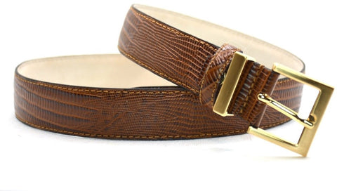 hazelnoot slangenprint riem - 3cm | 0033-4