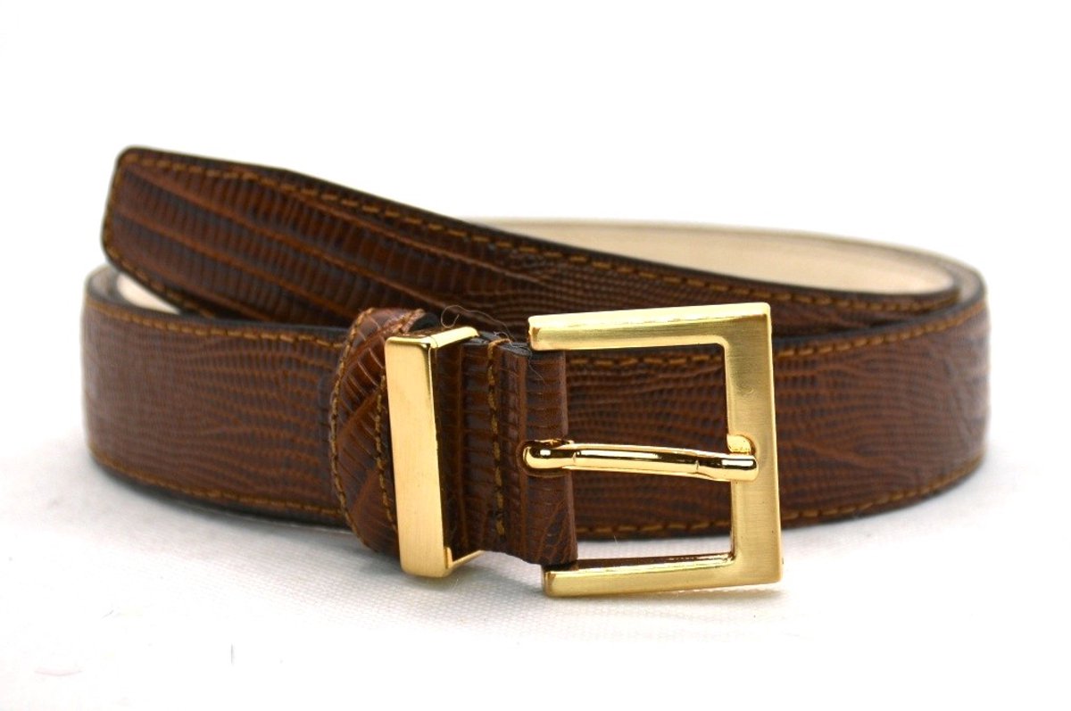 hazelnoot slangenprint riem - 3cm | 0033-4