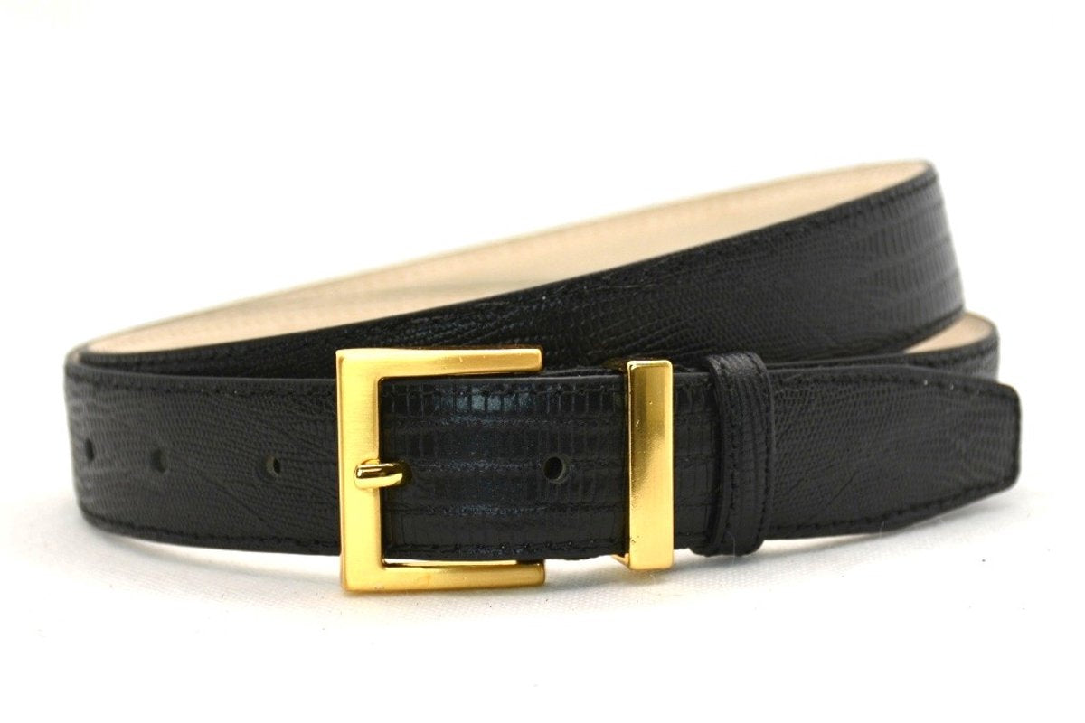 zwart slangenprint riem - 3cm | 0033-1