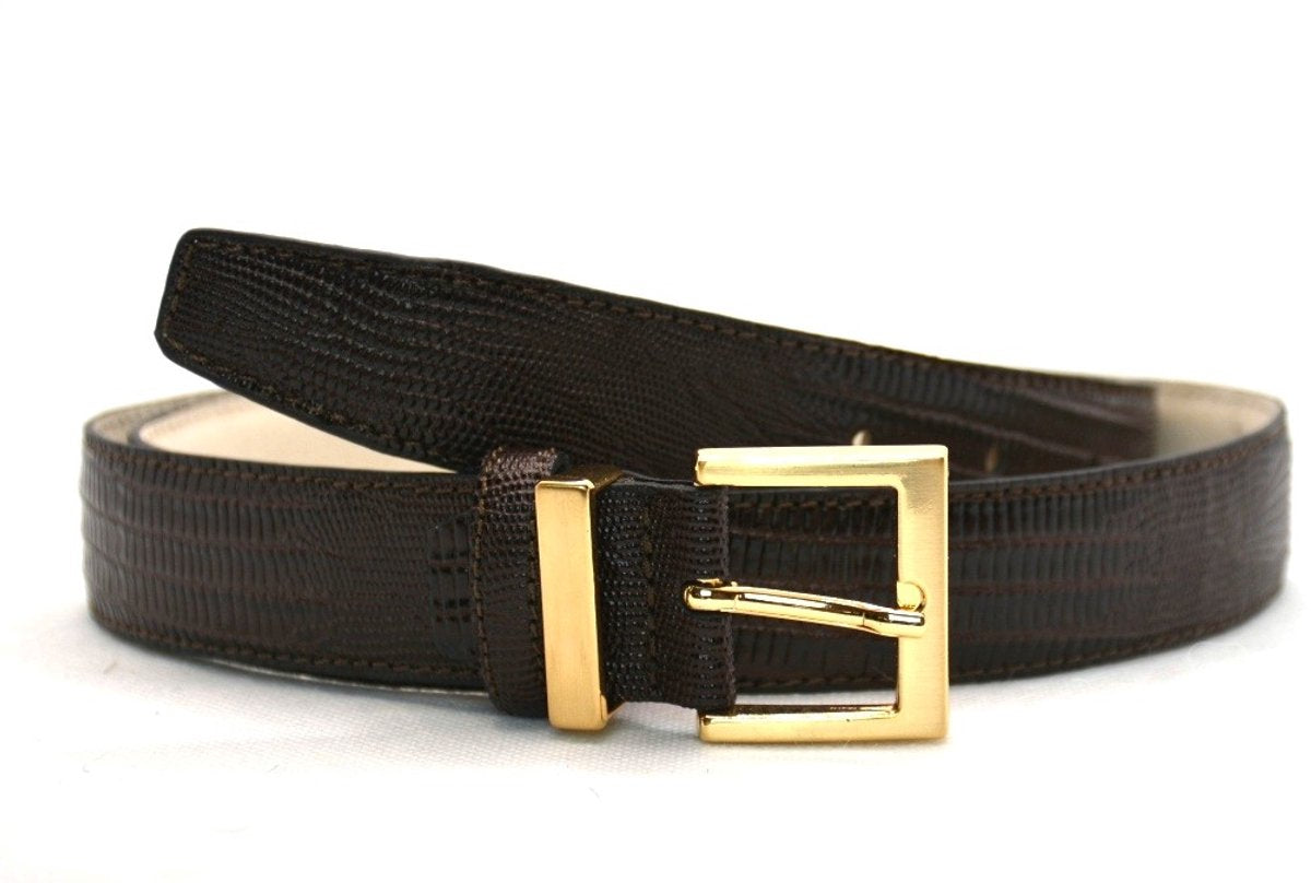 bruin slangenprint riem - 3cm | 0033-2