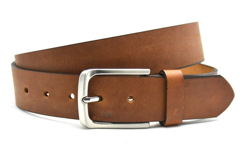 cognac jeans riem - 4cm | 356-3