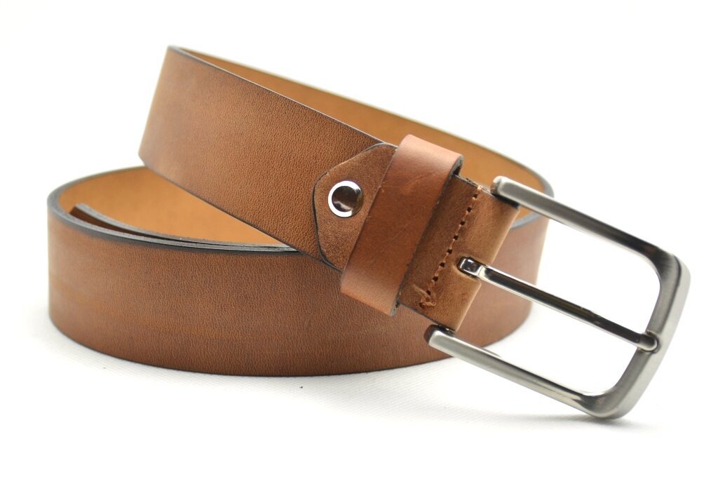 cognac jeans riem - 4cm | 356-3