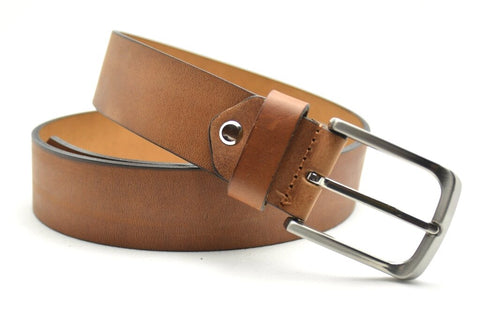 cognac jeans riem - 4cm | 356-3