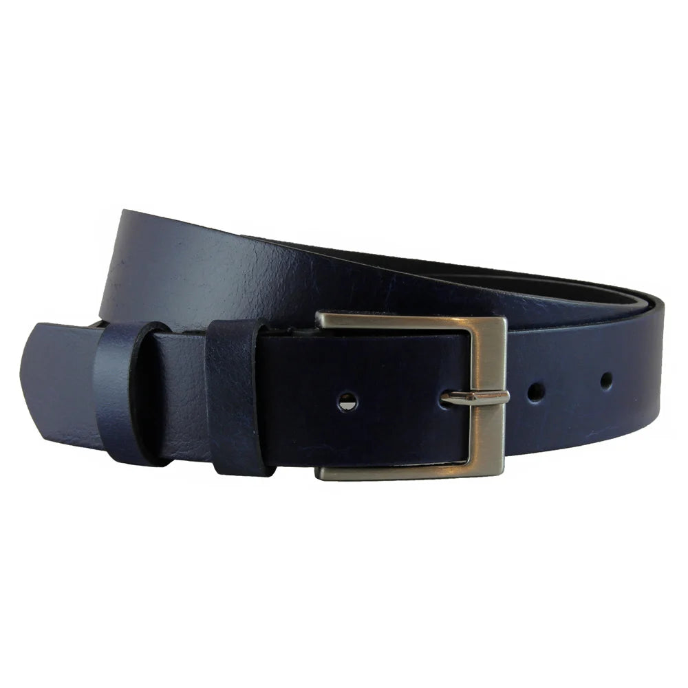 blauw jeans riem - 4cm | 40504-6