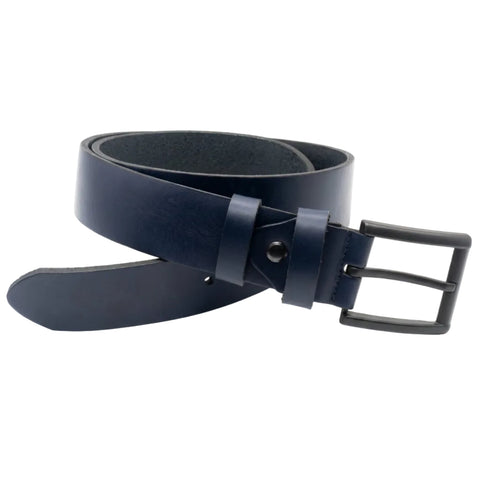 blauw jeans riem - 4cm | 40602-6