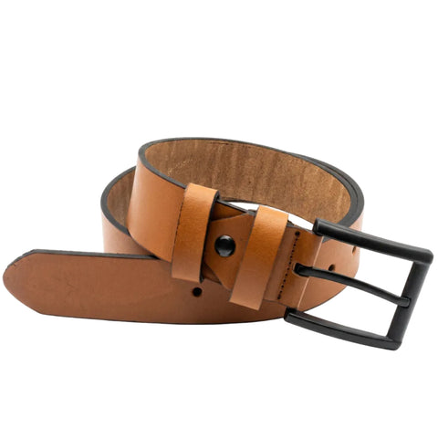 cognac jeans riem - 4cm | 40602-3