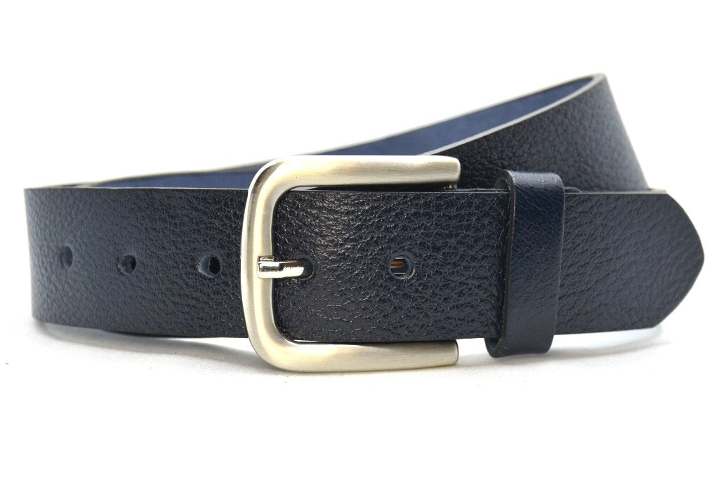 blauw classic jeans riem - 4cm | 40900-6