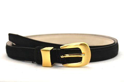 zwart suède riem - 2cm | 0024-1