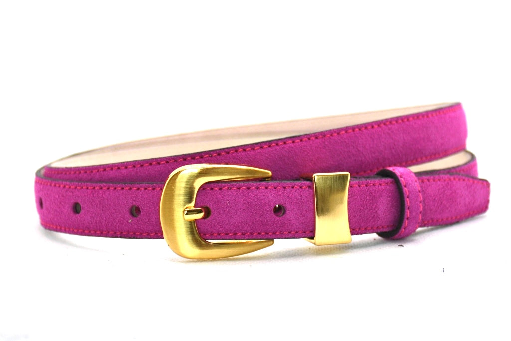 fuchsia suède riem - 2cm | 0024-13