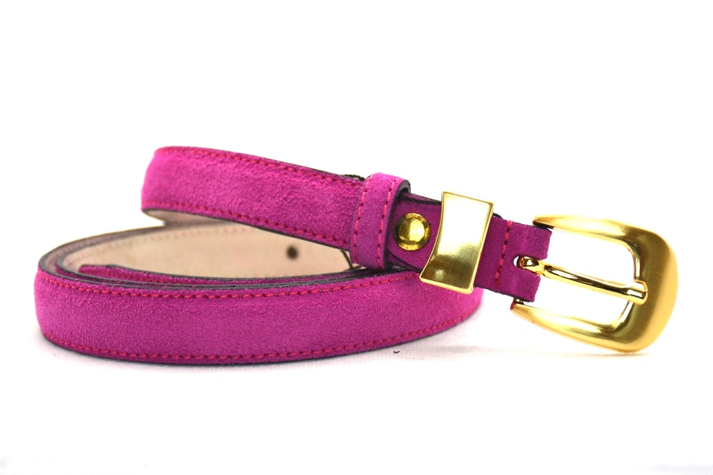 fuchsia suède riem - 2cm | 0024-13