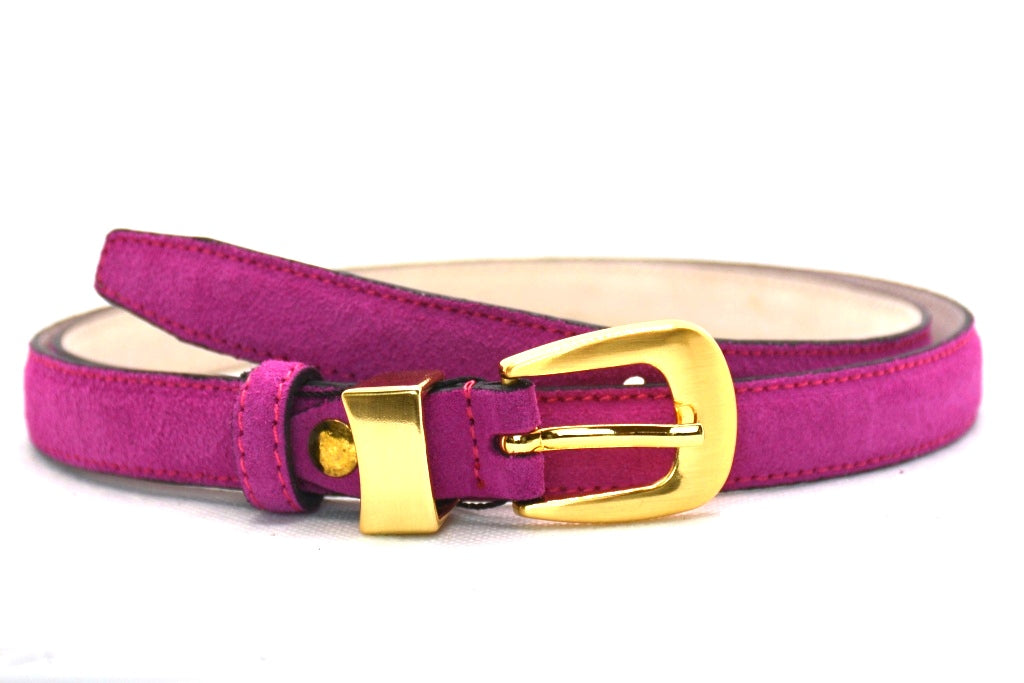 fuchsia suède riem - 2cm | 0024-13
