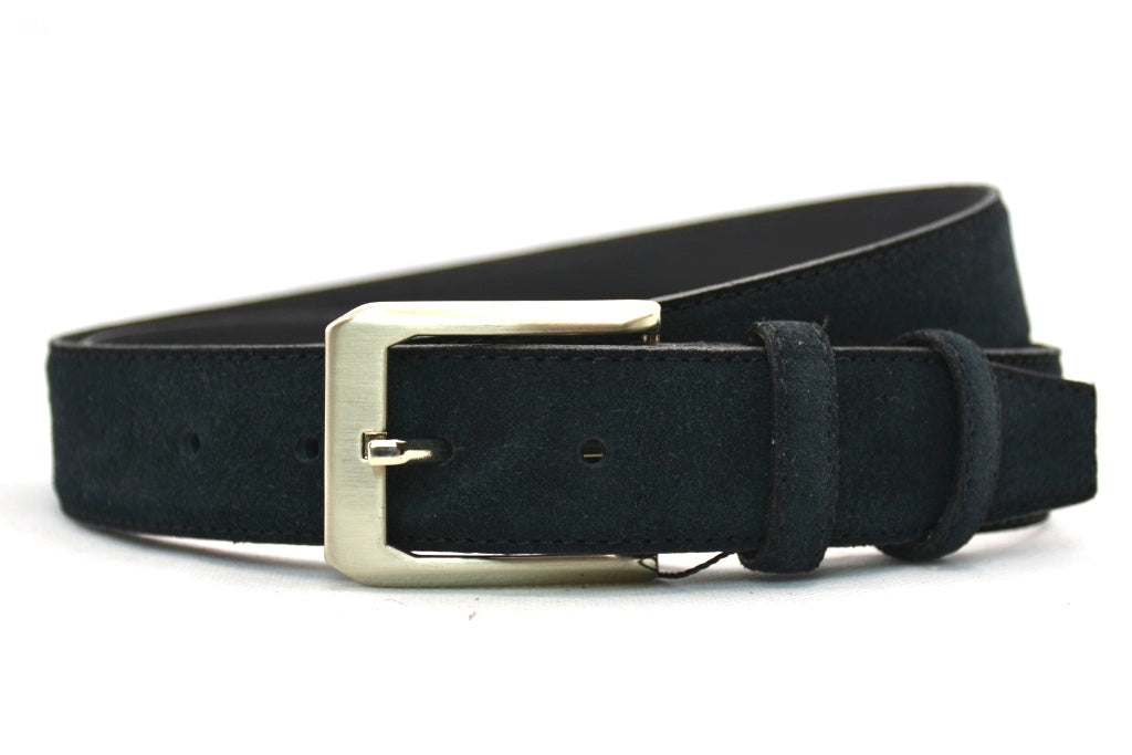 zwart suède pak riem - 3,5cm | 0004-1