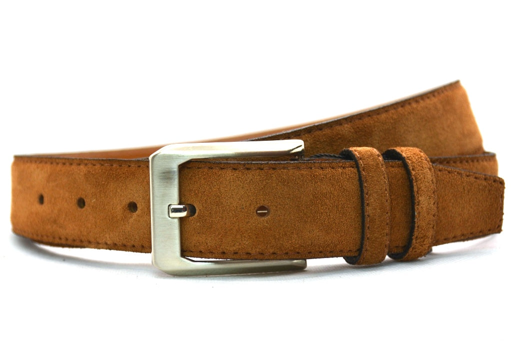 cognac suède pak riem - 3,5cm | 0004-3
