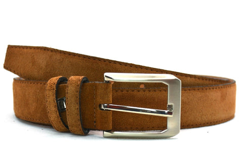 cognac suède pak riem - 3,5cm | 0004-3