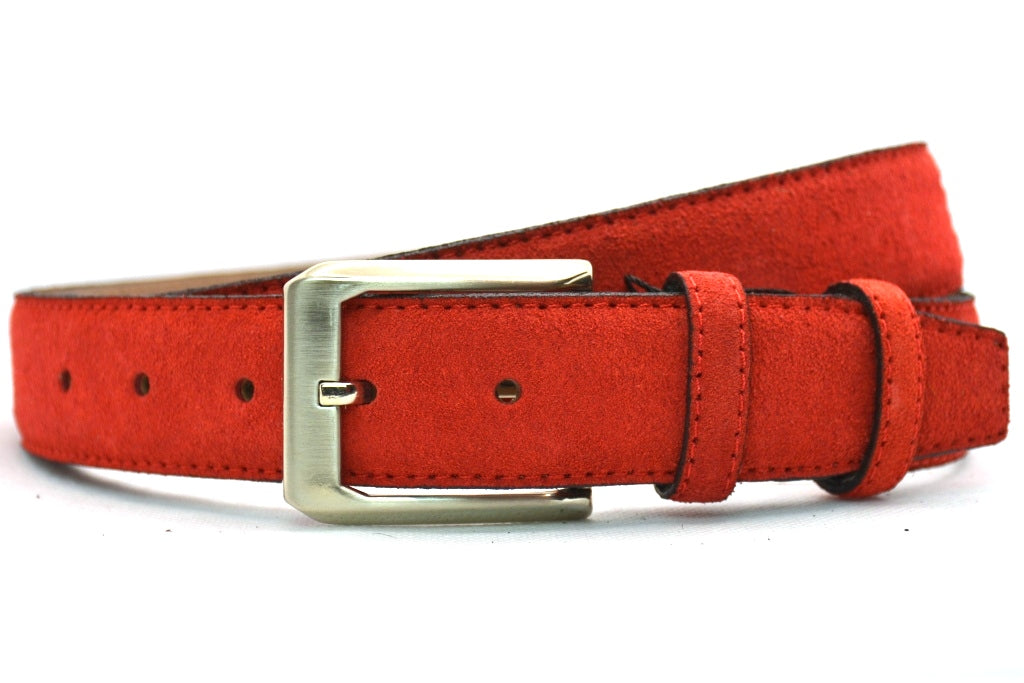 rood suède pak riem - 3,5cm | 0004-7