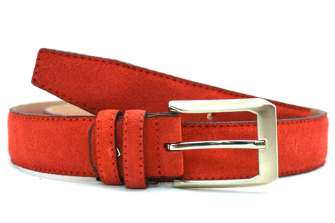 rood suède pak riem - 3,5cm | 0004-7