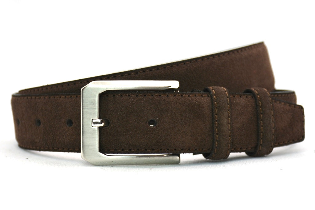 bruin suède pak riem - 3,5cm | 0004-2