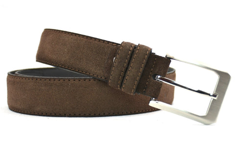 bruin suède pak riem - 3,5cm | 0004-2