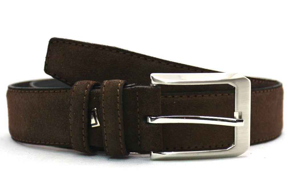 bruin suède pak riem - 3,5cm | 0004-2