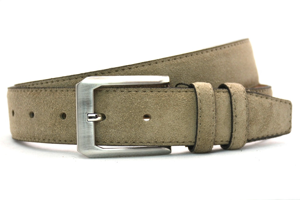 beige suède pak riem - 3,5cm | 0004-4
