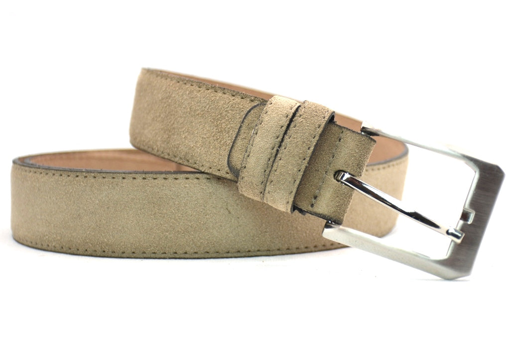 beige suède pak riem - 3,5cm | 0004-4