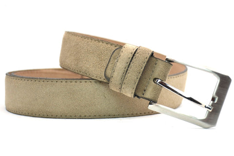 beige suède pak riem - 3,5cm | 0004-4