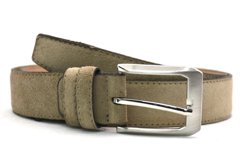 beige suède pak riem - 3,5cm | 0004-4
